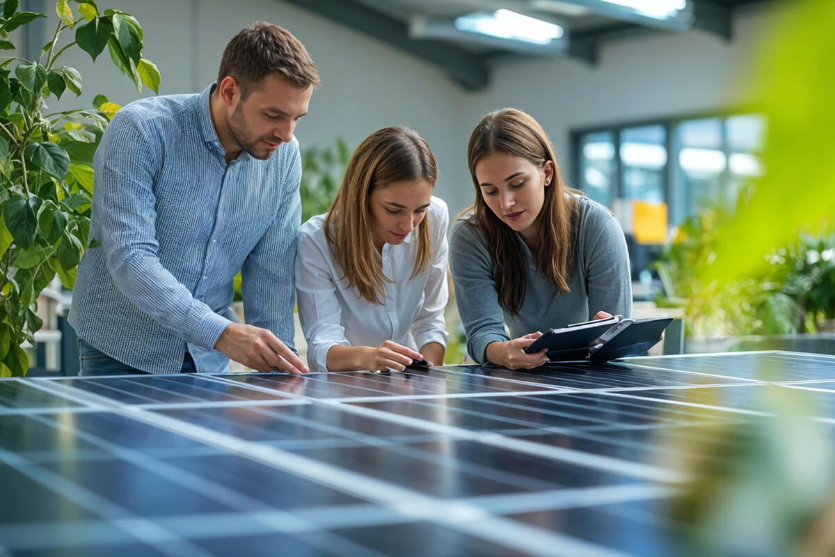 Reviewing renewable energy loan paperwork